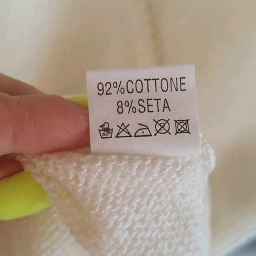 Cotton white knitted wrap top new with lace patterns