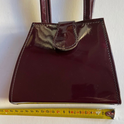 Dark Bordeaux glossy bag like new