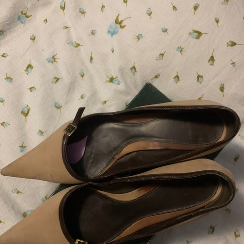 Zara suede shoes beige with brown details, size 39 pumps