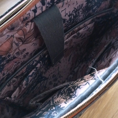 Anekke crossbody bag used with embroidery and keychain