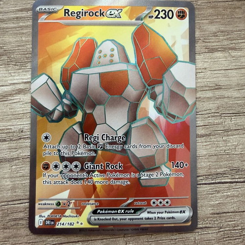 Regirock EX Pokemon card 214/182 Destined Rivals
