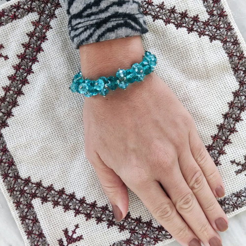 Blue bracelet new with crystals