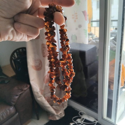 Amber necklace long, like new