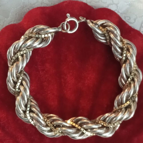 Silver bracelet 925 braid 21.5cm like new