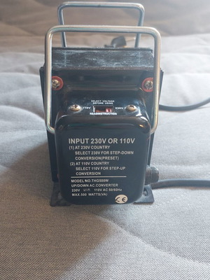 Transformer 230VAC to 110VAC 500W used with switch Amarad THG-500