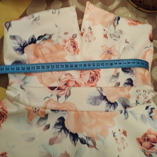 Floral strapless dress like new, Blue Vanilla, size Small