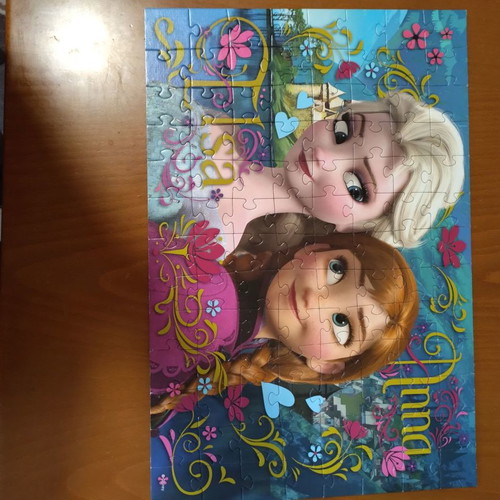 Frozen puzzle used, 100 pieces