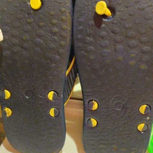 Rider K Sport flip flops used, size 41, blue and yellow