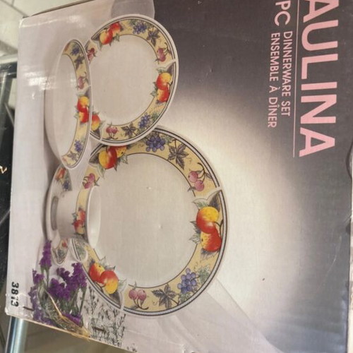 Paulina 20-piece dinnerware set with floral pattern