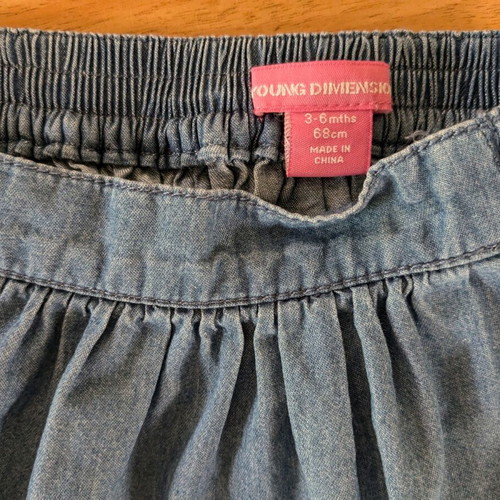 Denim skirt like new, 3-6 months, 68 cm