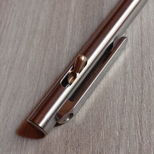 Titanium pen with lever, like new, Schneider Gelion g2 refill 0.5mm
