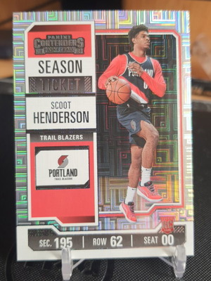 Panini Contenders NBA 2023-24 Scoot Henderson RC Ticket like new