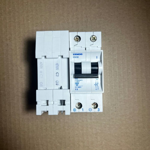 Siemens 5SX52 C2 2-pole panel circuit breakers new, set of 2