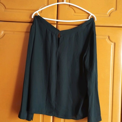 Long-sleeve blouse black size M 38 10 like new, airy with transparencies