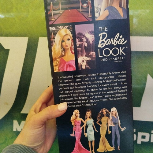 Barbie The Look 2013 with gold dress on red carpet new