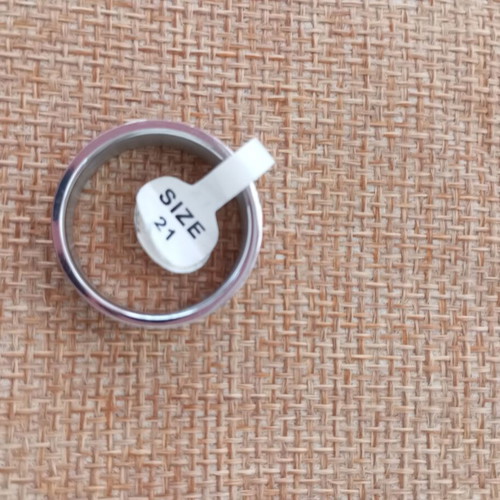 Men's stainless steel bracelet and matching ring with bunny logo