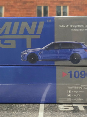 Minigt BMW M3 Competition Touring Portimao Blue Metallic 1/64 new