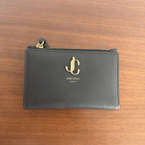 Jimmy Choo Black Leather Wallet like new with dust bag and certificate