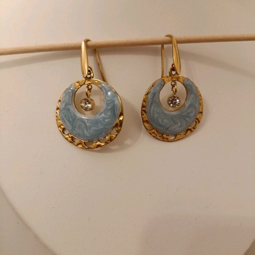 Earrings 43222 new, turquoise