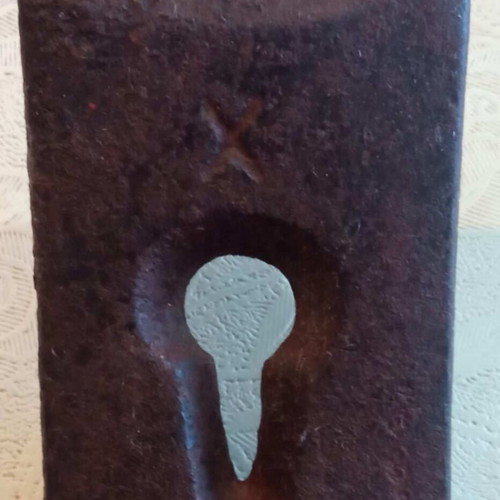 Handmade forged old adze used with master mark (X)