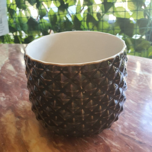 Ceramic flowerpot, new, height 13 cm, diameter 13 cm