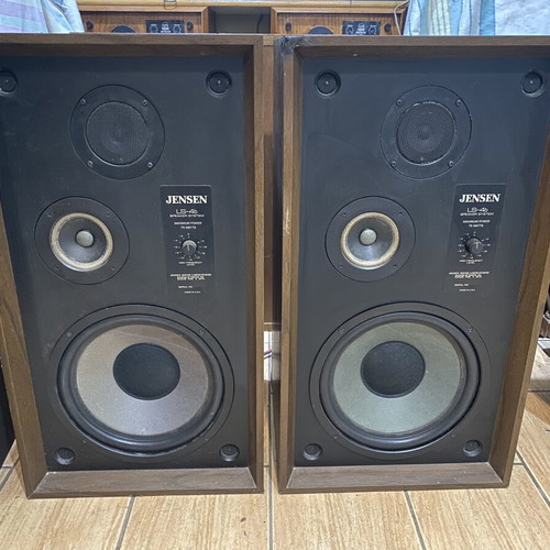 Jensen LS-4b vintage 3-way speakers used, made in USA