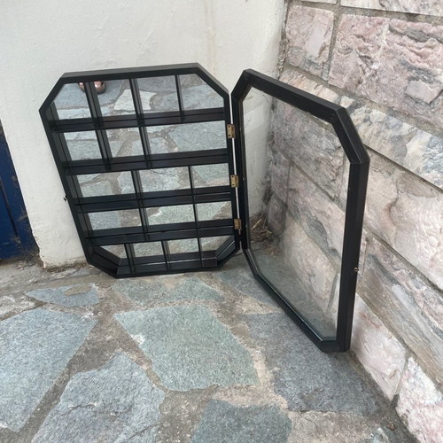 Frame used with opening door and mirror