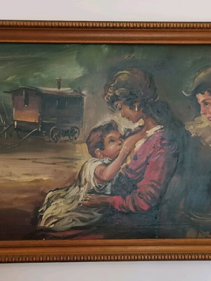 Πίνακας ελαιογραφία σε μουσαμά του Φώτη Κώτσινα μεταχειρισμένος