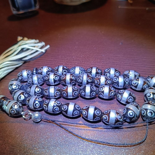 Komboloi handmade from Yusuri and silver, new