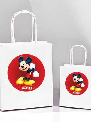 White Mickey Mouse Gift Bag 10pcs new