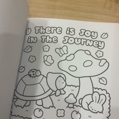 Cozy Vibes coloring book with 45 handwritten pages, new