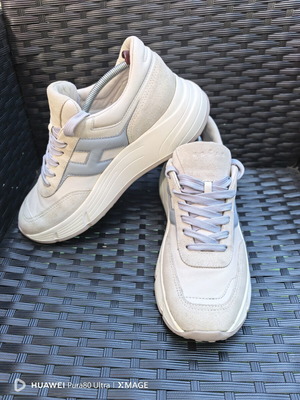 Hogan sports shoes size 40, white beige