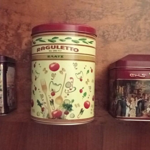 Vintage metal tins collection, 32 pieces, Nostalgic Art style