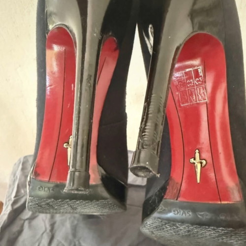 Paciotti pumps used, black and red, size 40