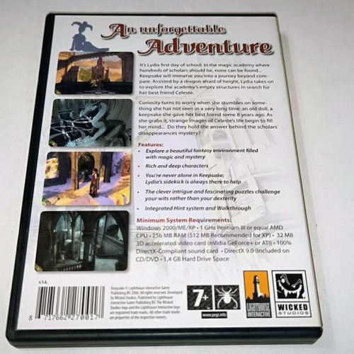 Keepsake PC game used, adventure