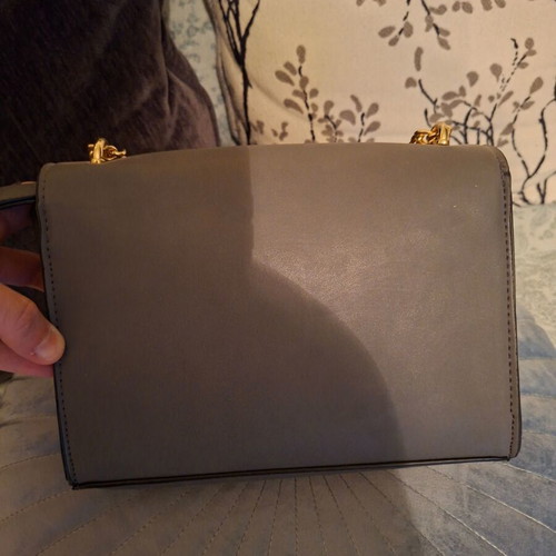 Crossbody bag with chain, grey