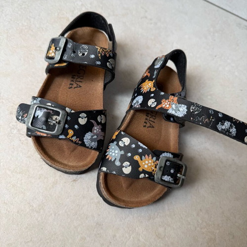 Alegria kids anatomical sandals No24 with cork sole and dinosaurs new