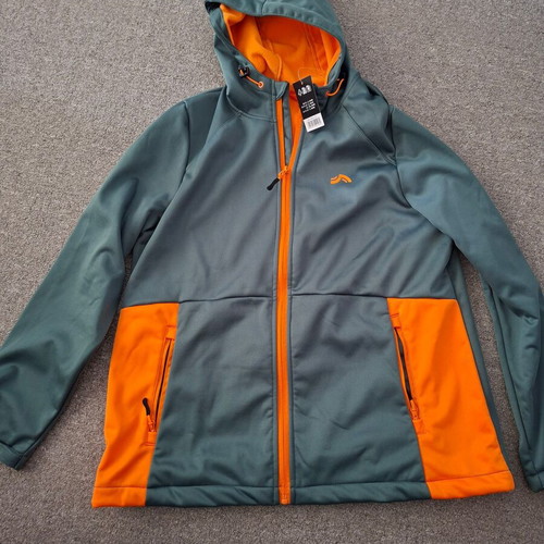 Spring jacket new, green and orange, size L