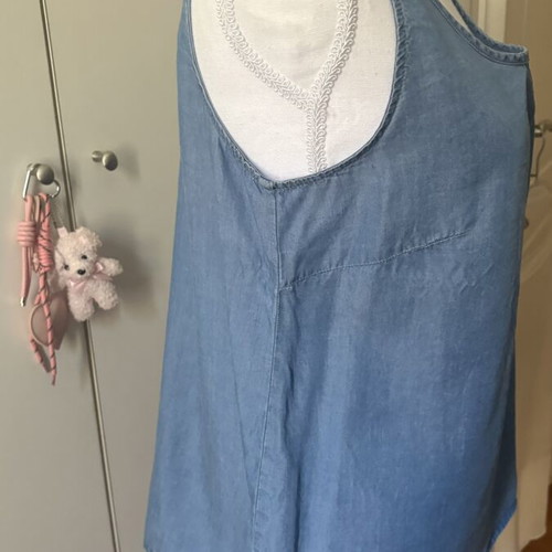 Sleeveless denim blouse M/L, soft and comfortable