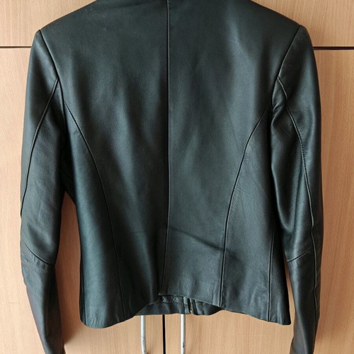 Leather jacket black used, size M