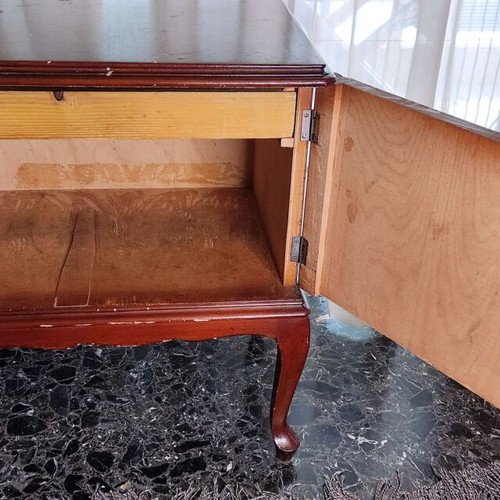 Vintage wooden nightstand used, ideal for DIY or upcycling