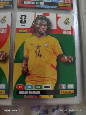 Panini Adrenalyn XL FIFA World Cup 2026 μεταχειρισμένο αυτοκόλλητο Γκίντιον Μένσα
