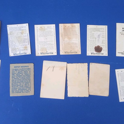 Antique stickers used, pack of 22 pieces