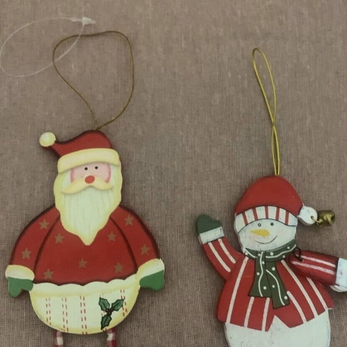 Christmas ornaments like new, Santa Claus and snowman
