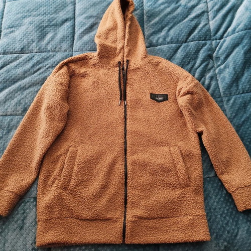 Men's oversized P/COC teddy jacket like new, brown, size S