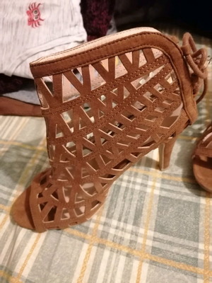 Summer ankle boots brown like new, size 37.5