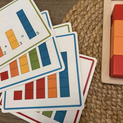 Montessori counting cube board