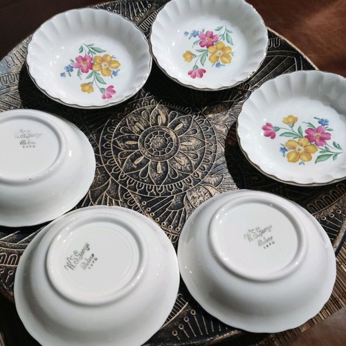 W.S. George Bolero 1940 plates like new, set of 6 porcelain