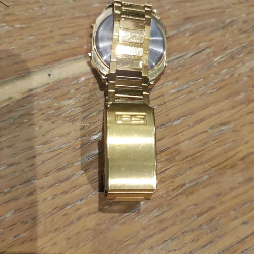 Lorus Alarm Chronograph watch used with FS bracelet brown and gold