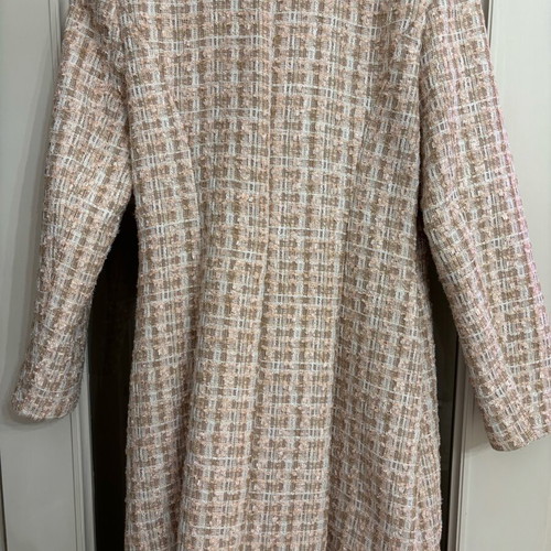 MOTF tweed coat jacket like new, pink and beige tones, size M